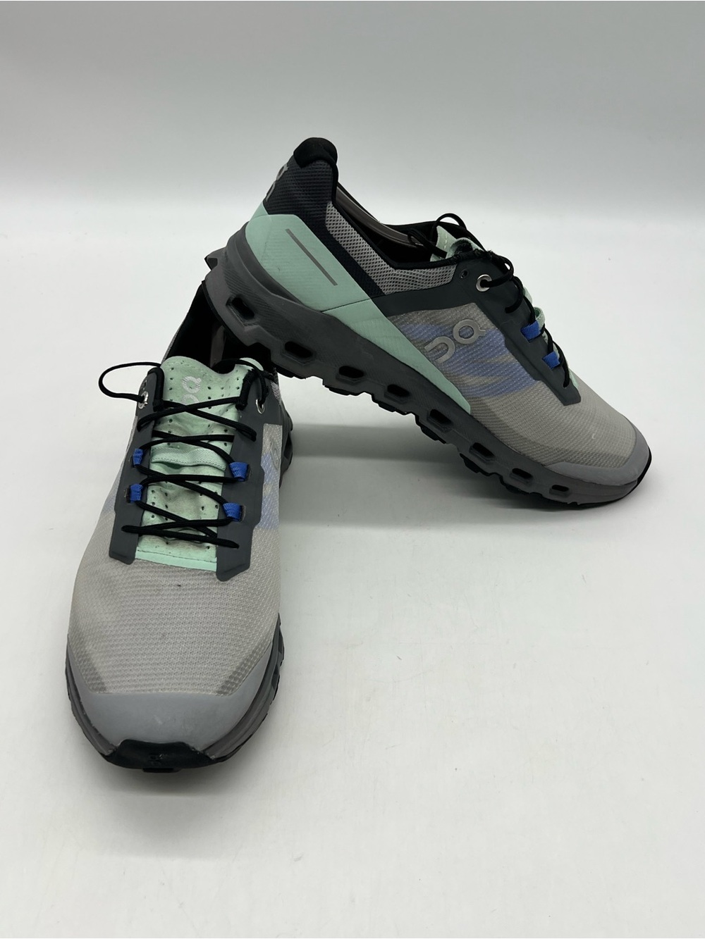 On Cloudvista Men’s 10 Alloy Black Gray Mint Mesh Trail Running Shoes 64.98272. - Picture 9 of 14